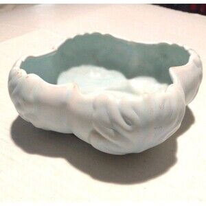 Vintage Van Briggle Colorado Springs Blue Oak Leaf Art Pottery Bowl Signed EO 8"